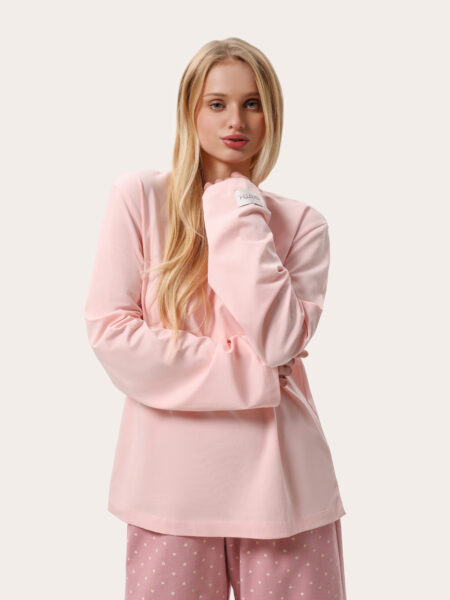 Różowy oversize longsleeve