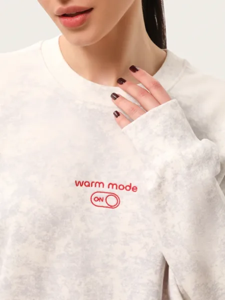 Unisexowa bluza z efektem termicznym i haftem „Warm mode: ON”