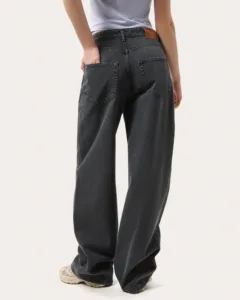 Jeansy damskie wide leg - Szary